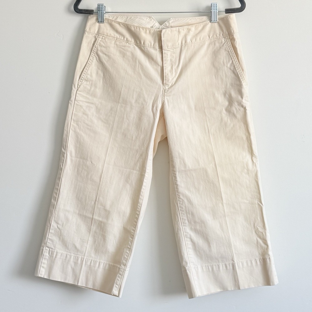 Banana Republic Wide Leg Crop Capri Pants 6 Mid Rise Relaxed VTG Cabin GORP - Picture 1 of 7